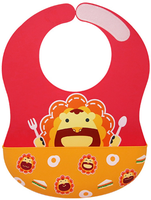 마커스앤마커스 와이드 이유식 턱받이, 레드사자 마커스, 1개, 1매