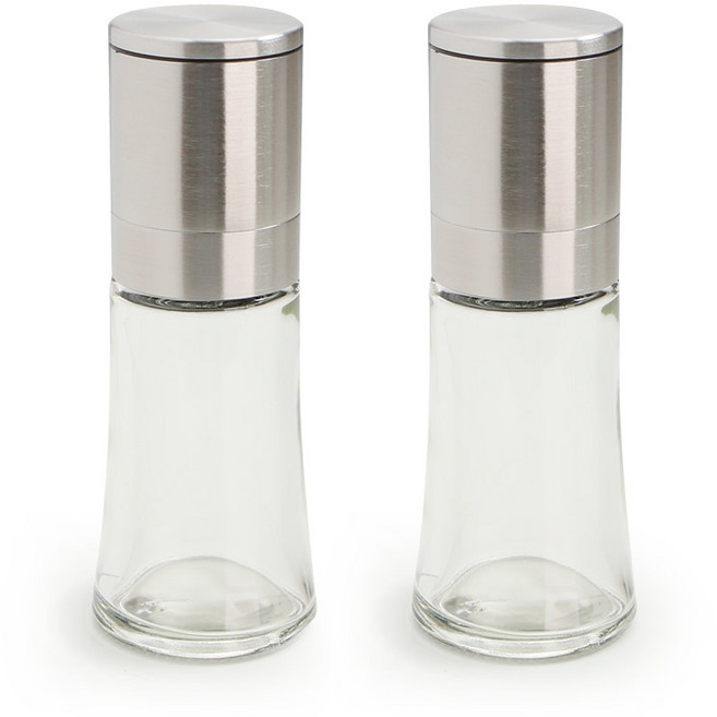 이우아여사 디오컴퍼니 스테인레스 소금 후추 그라인더, 70ml, 2개