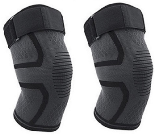 웰럽 벨트온 무릎보호대 블랙 WL-1019, 2개