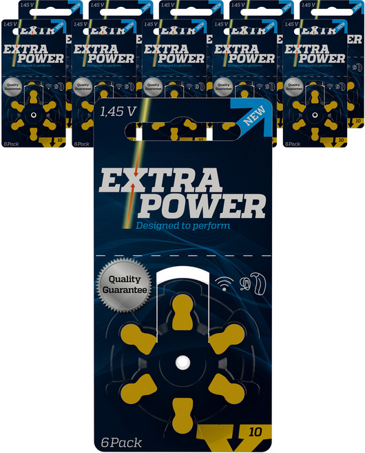 엑스트라파워 보청기 배터리 6p, 10, 10개