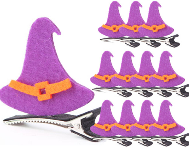 큐티 할로윈 머리핀, 마녀모자, 12개