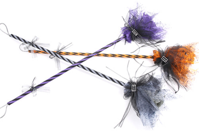 트윙클 마녀 빗자루 3종세트, 블랙, 오렌지, 퍼플, 1세트