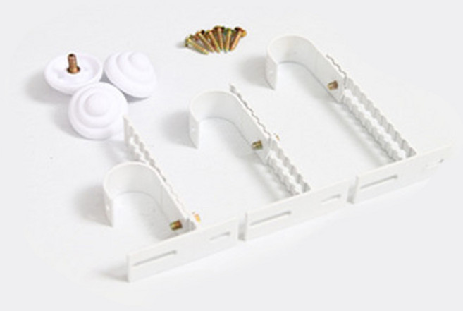 창안애 커튼 조절브라켓 25mm, 화이트, 1세트