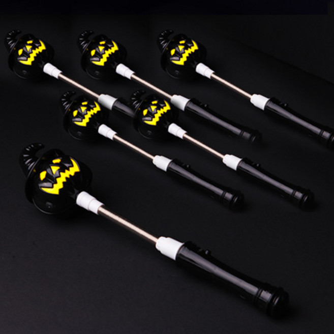 PARTYHAE 豪華LED南瓜棒, 黑色, 6個