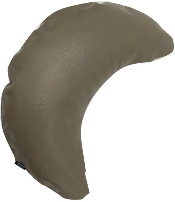 마벨러스홈데코 가죽 반달 쿠션, 크림브라운