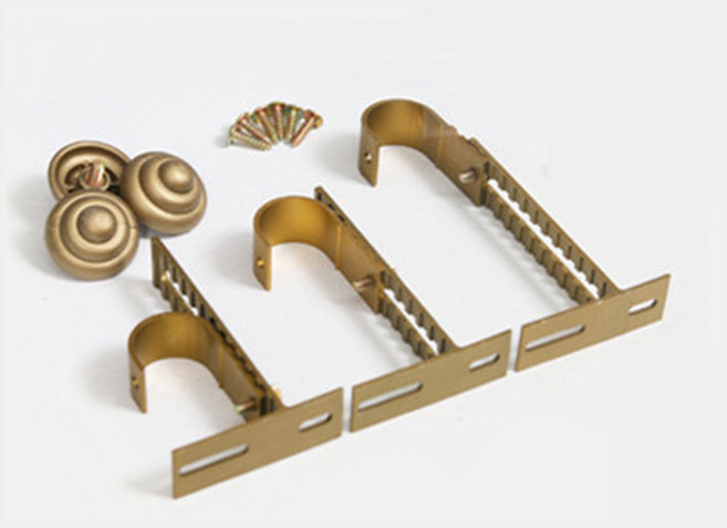 창안애 커튼 조절브라켓 25mm, 골드, 1세트