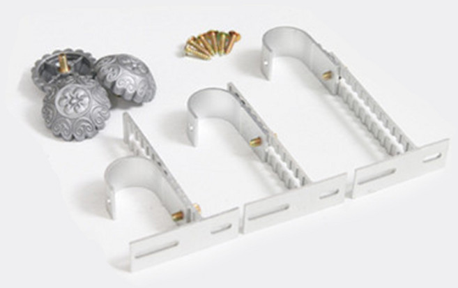 창안애 커튼 조절브라켓 35mm, 실버, 1세트