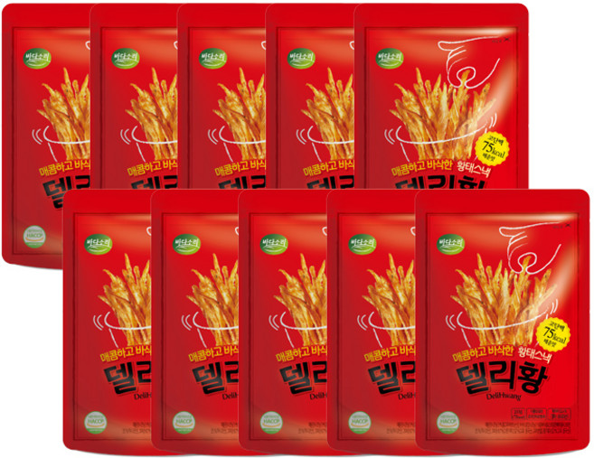 바다소리 델리황 황태스낵 매운맛, 20g, 10개