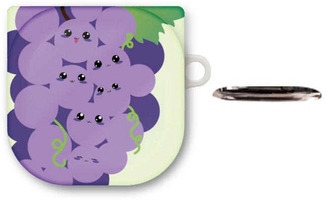 프루그나 디자인 과일의왕국 버즈 프로 라이브 / 버즈2 케이스, 포도, 1개