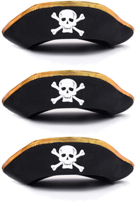 해적모자 아동용, 골드, 3개