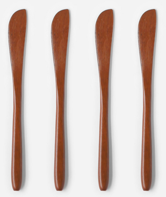 니코트 우드 포포 롱롱버터나이프, 4개