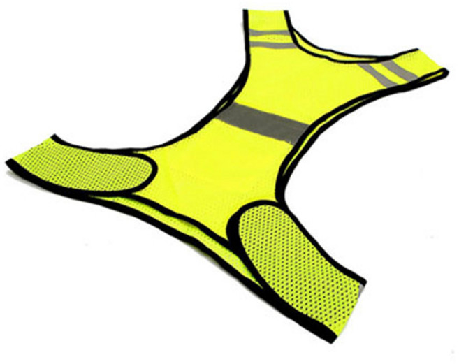 라이딩 및 런닝용 반사 야광 안전조끼, 형광 노랑, 1개