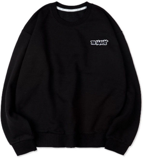 벤힛 남녀공용 빅사이즈 로고 자수 세미오버핏 특양면 맨투맨