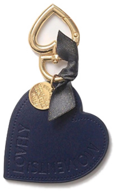 콩 빈템 하트링 키링 네이비, 1개