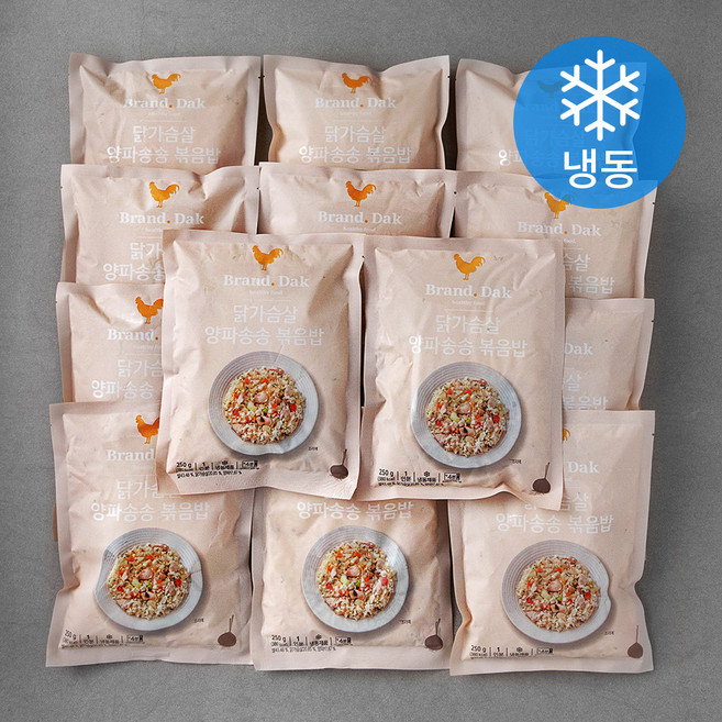 브랜드닭 닭가슴살 양파송송 볶음밥 (냉동), 250g, 15팩