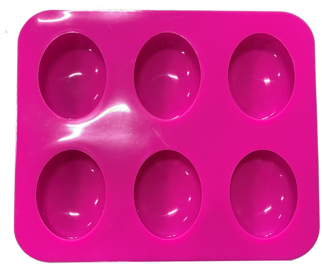 석고방향제 비누 실리콘 타원 6구 몰드, 1개