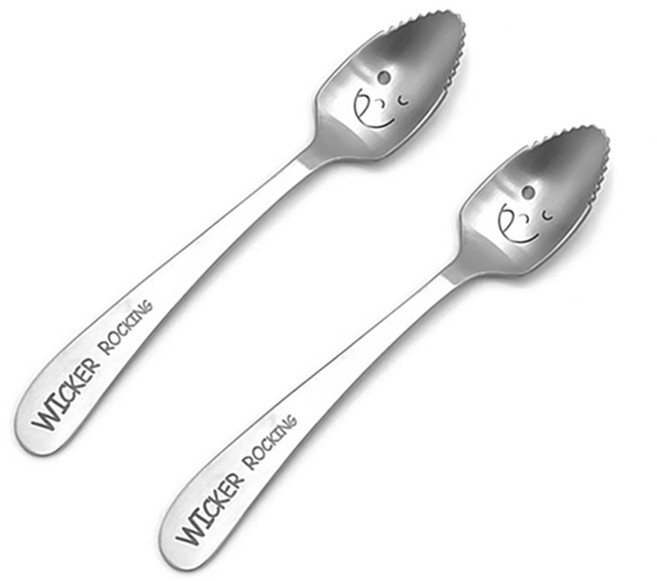 윙커 스텐 키위자몽 스푼, 혼합색상, 단품, 2개