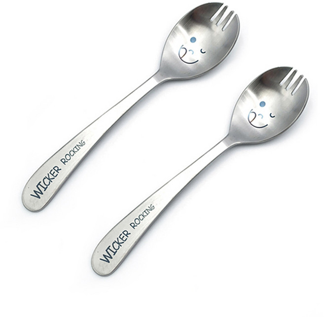 윙커 스텐 도시락 스푼, 혼합색상, 단품, 2개