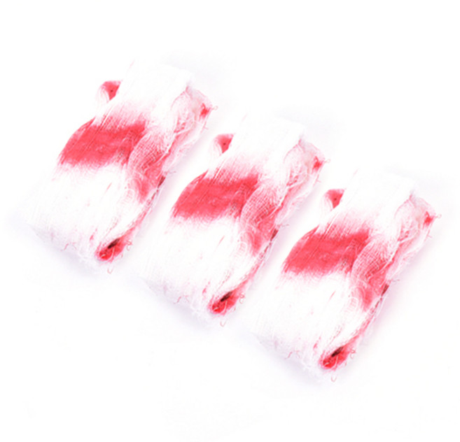 피묻은 붕대 파티소품, 화이트, 3개