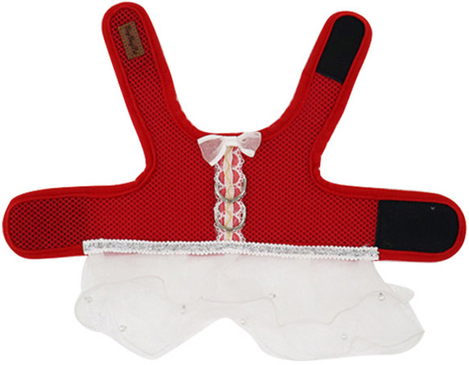 딩동펫 반려동물 프릴레이스 하네스, 레드