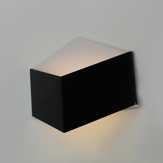 LED 迴旋鏢壁燈 10W, 黑色的