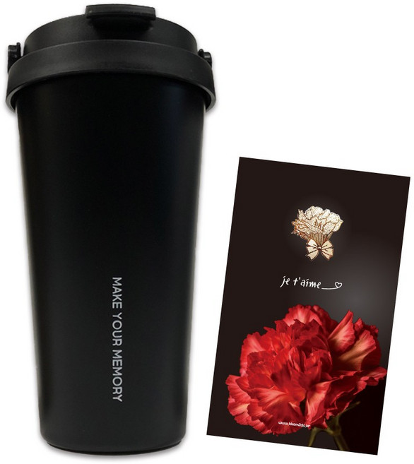 꼼꼬미 버킷텀 텀블러 + 메탈스티커 랜덤발송, 매트블랙, 700ml, 1개