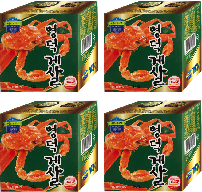 영덕농수산 게살 통조림, 90g, 4개