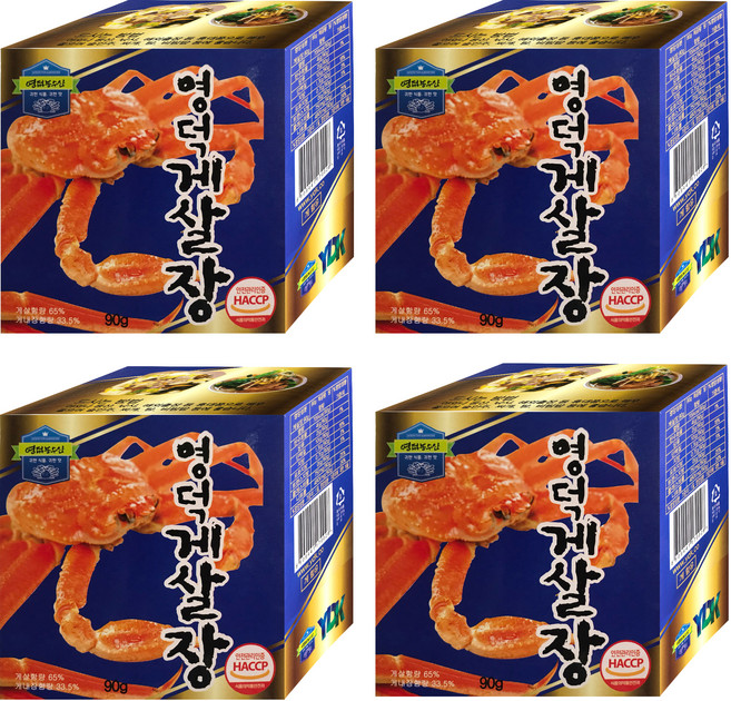 YDK 韓國盈德螃蟹肉醬罐頭, 90g, 4罐