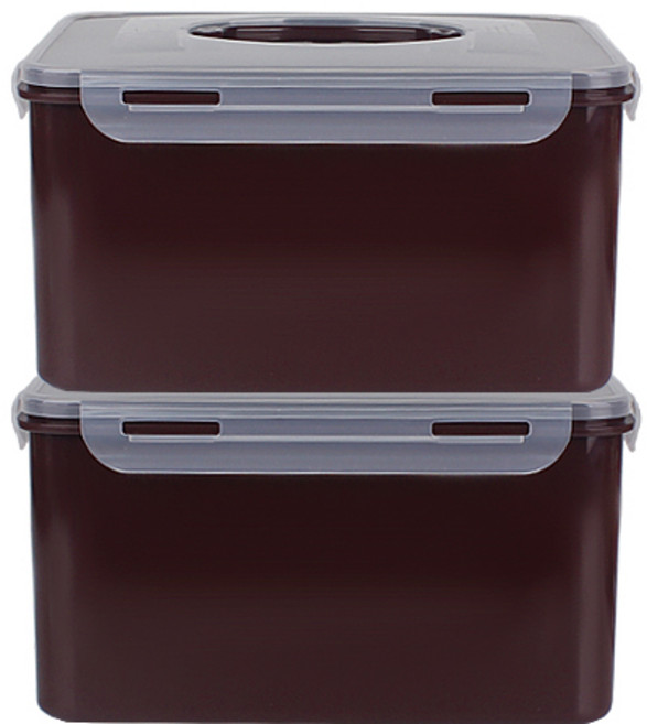 제오닉 코코아락 원핸들 김치통, 5.5L, 2개