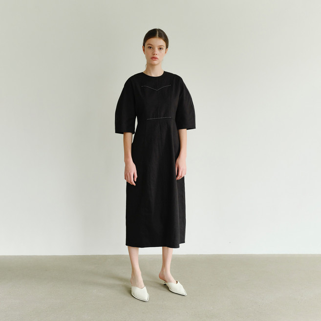 1159스튜디오 A2 STITCH POINT LONG DRESS