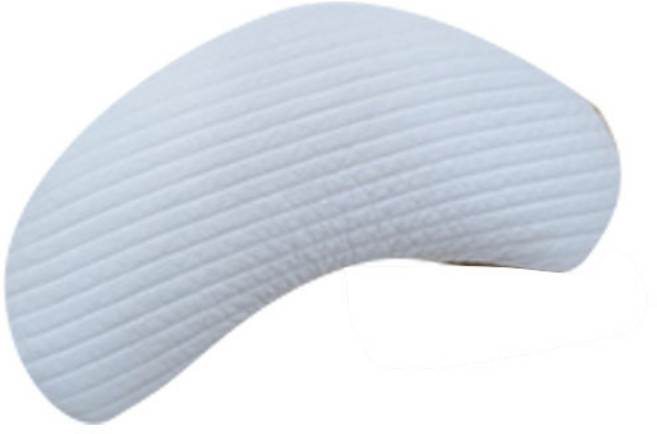 친환경편백아트 3D 매쉬 순면 반달 편백베개 + 프리미엄 나노 초미니칩 세트, 아이보리, 1개