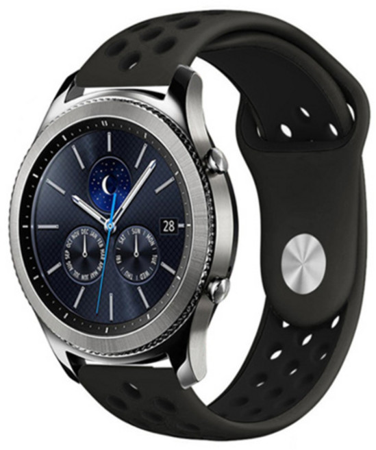 뽀마 22mm 스포츠 스트랩, 블랙, 1세트