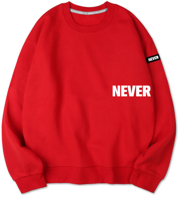 VENHIT NEVER字樣寬鬆棉質長袖上衣