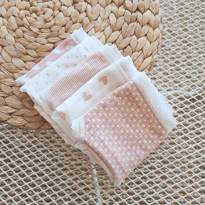 주니데이 하트하트 학생 팬티 5종 세트