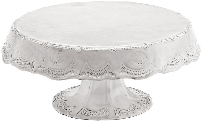 VBCCASA 레이스 케익스탠드 미디엄 28 x 14 cm, 화이트, 1개