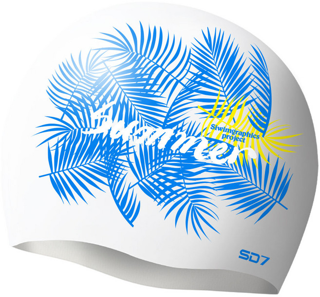 SD7 실리콘수모 야자수홀릭 SGL-CA271, WHT, 1개