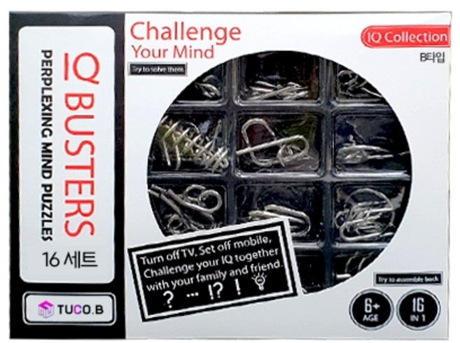 TUCO.B IQ 버스터즈 퍼즐 16종 세트 B타입, 16피스, 1개