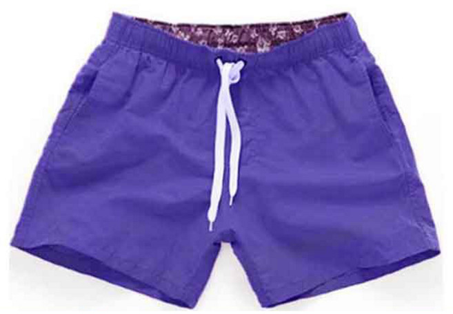 남성용 3부 비치 반바지, 퍼플