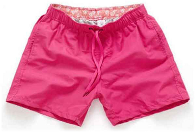 남성용 3부 비치 반바지, 핑크