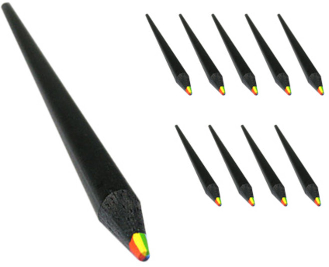 KIRIN 블랙펄 무지개 색연필 KN-06 10p, 7색, 1개