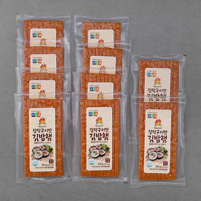 소디프 장작구이맛 김밥햄, 100g, 10개