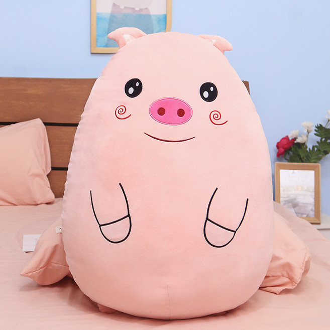 가팡 핑크 돼지 쿠션방석 바디필로우, 혼합색상