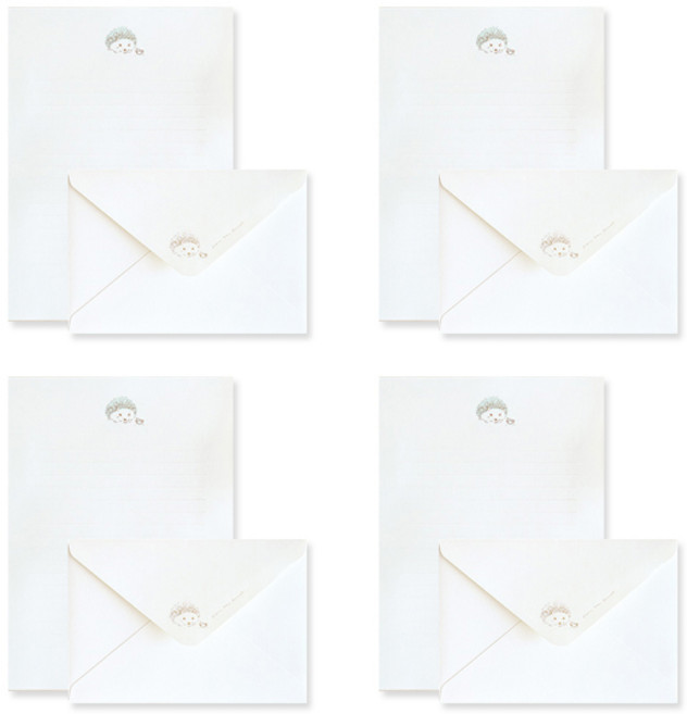 페이퍼리안 프롬 더 포레스트 편지지 세트, 고슴도치, 4세트