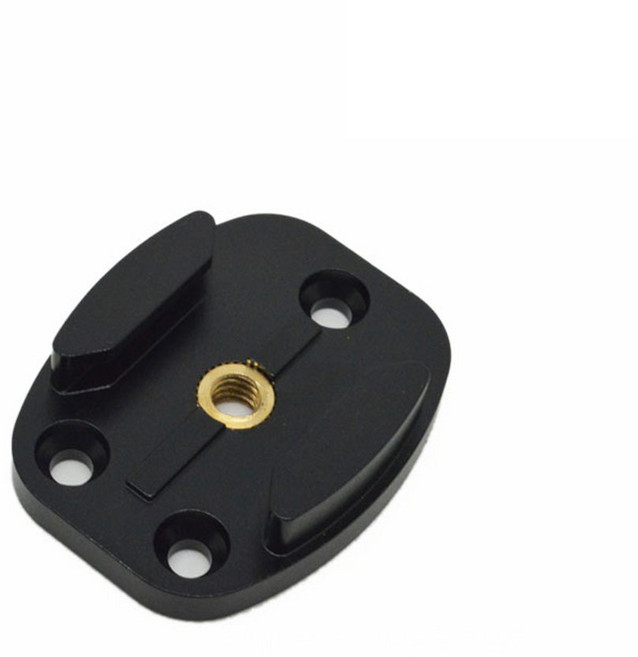 고프로 액션캠용 알루미늄 삼각대 퀵클립 피스 변환 어댑터 블랙, 1개