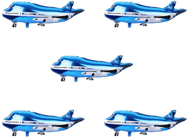 윰스 비행기 생일파티 풍선, 블루, 5개