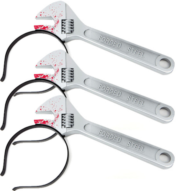 호러 머리띠 몽키스패너, 혼합색상, 3개