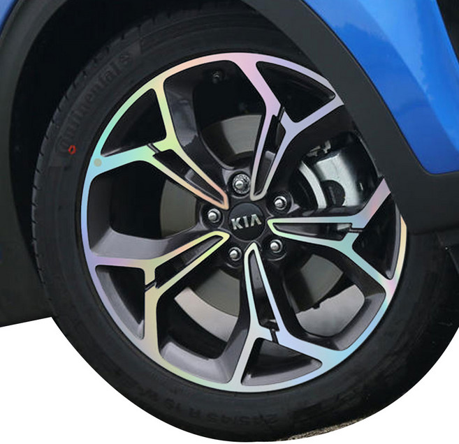 스킨텍 스포티지 더 볼드 홀로그램 휠스티커 48cm, 혼합색상, 1개