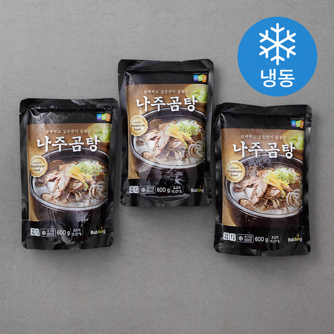 소디프 나주곰탕 (냉동), 600g, 3개