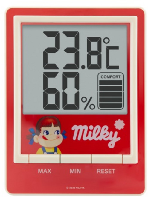 페코짱 온습도계 O-408, 레드, 1개