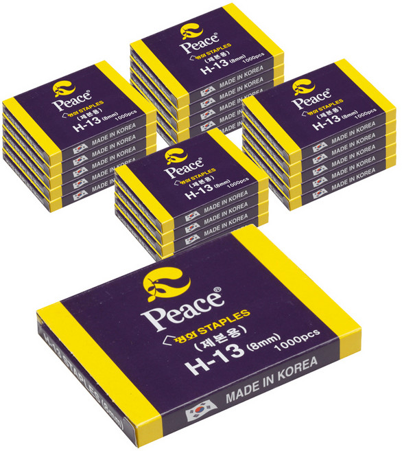 피스코리아 스테이플러 침 H13-8mm 1000p, 20개
